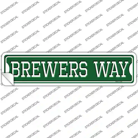 Brewers Way Novelty Narrow Sticker Decal Small