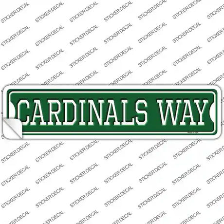 Cardinals Way Novelty Narrow Sticker Decal Small