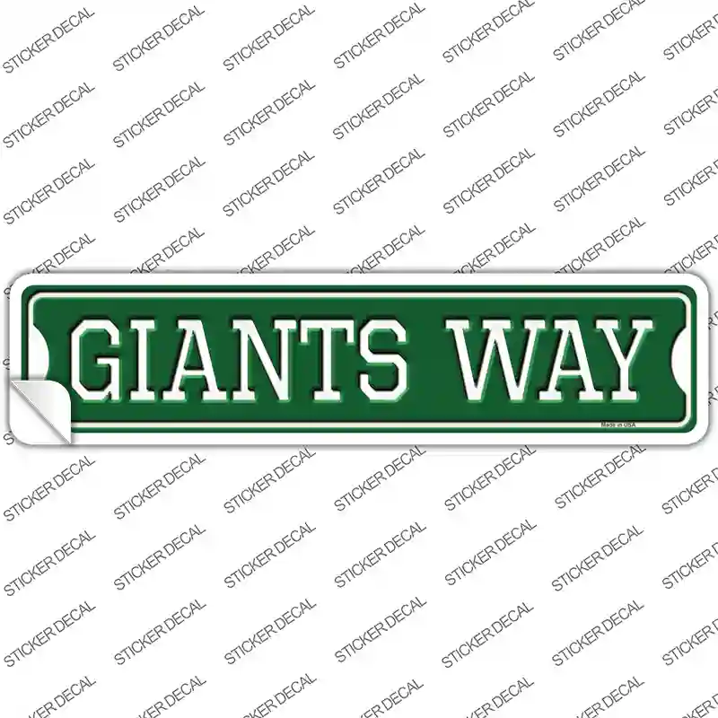 Giants Way Novelty Narrow Sticker Decal