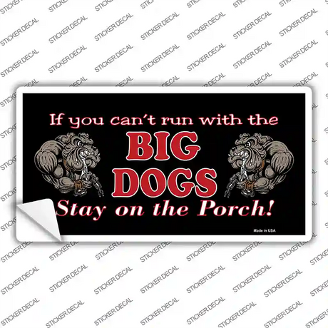 Big Dogs Black Novelty Sticker Decal Small