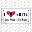 G.R.I.T.S. Confederate Flag Novelty Sticker Decal Small