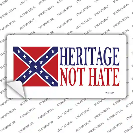 Heritage Not Hate Novelty Sticker Decal Small