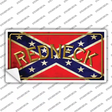 Gold Redneck Confederate Flag Novelty Sticker Decal Small