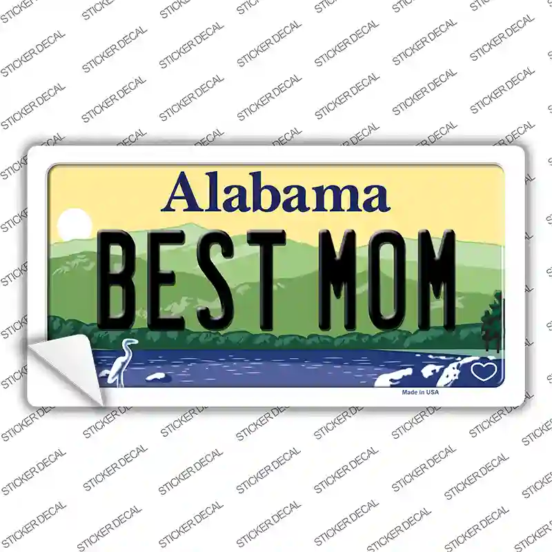 Best Mom Alabama Novelty Sticker Decal Small