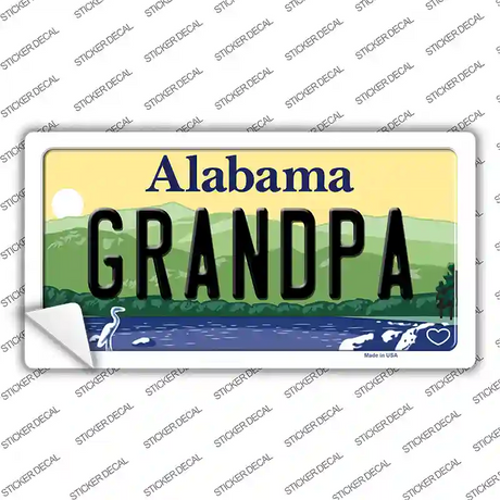 Grandpa Alabama Novelty Sticker Decal Small