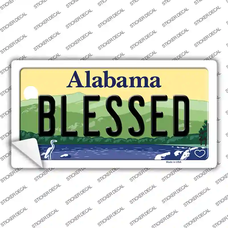 Blessed Alabama Novelty Sticker Decal Small