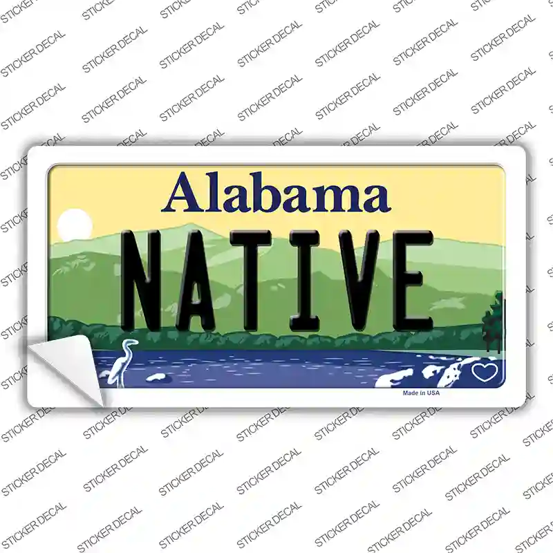 Native Alabama Novelty Sticker Decal Small