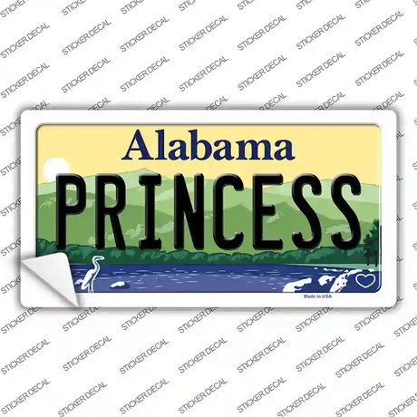 Princess Alabama Novelty Sticker Decal Small