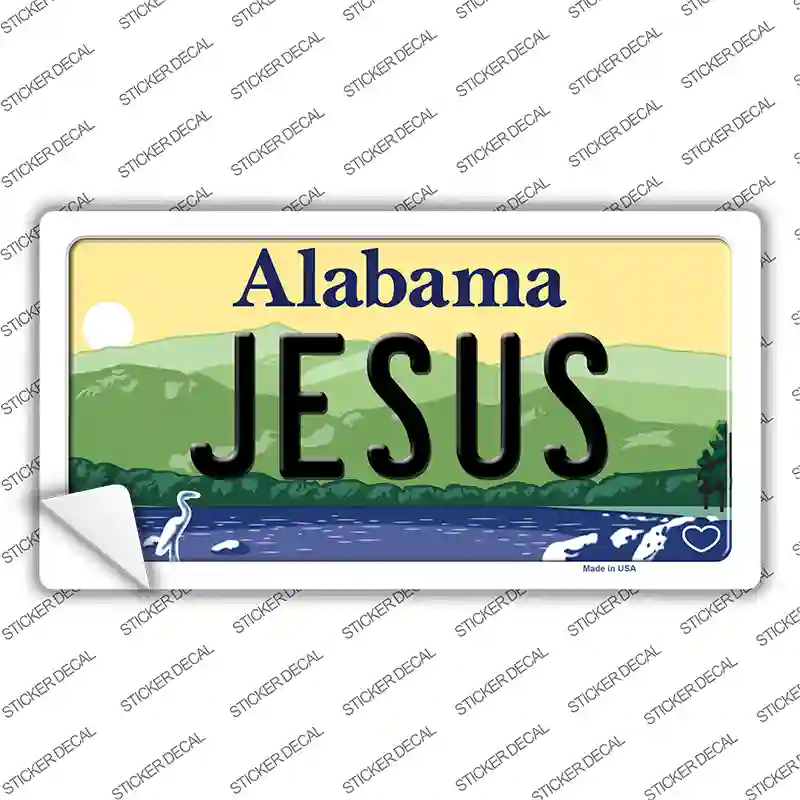 Jesus Alabama Novelty Sticker Decal Small