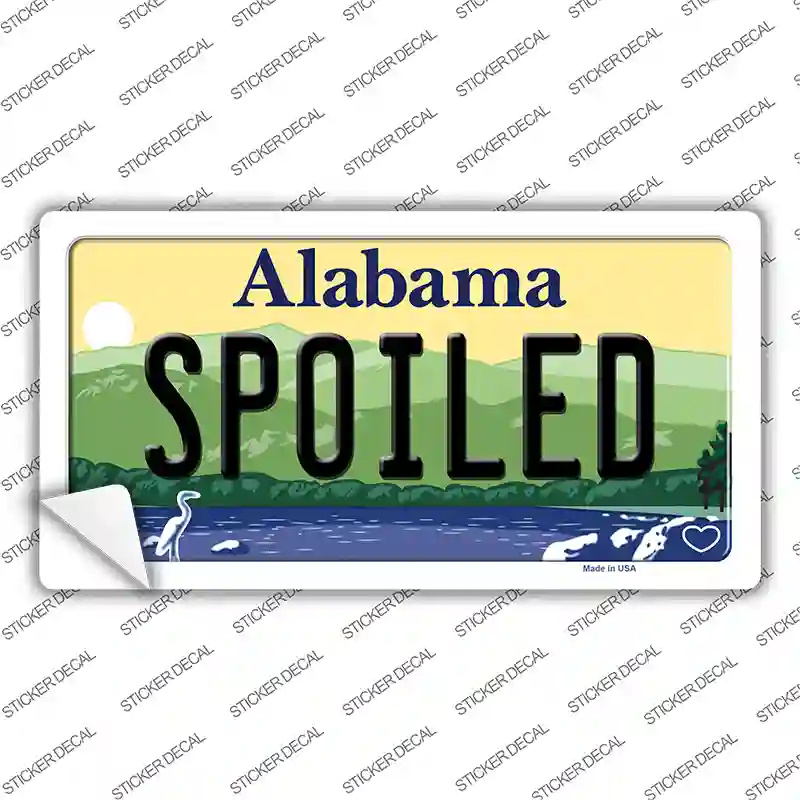 Spoiled Alabama Novelty Sticker Decal Small