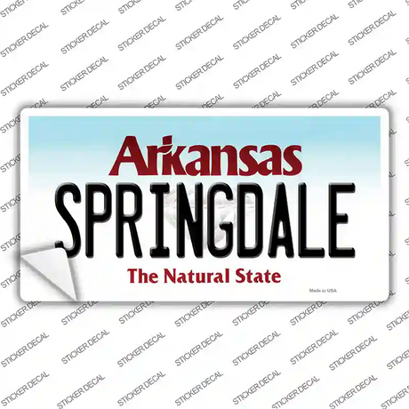 Springdale Arkansas Novelty Sticker Decal Small