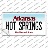 Hot Springs Arkansas Novelty Sticker Decal Small