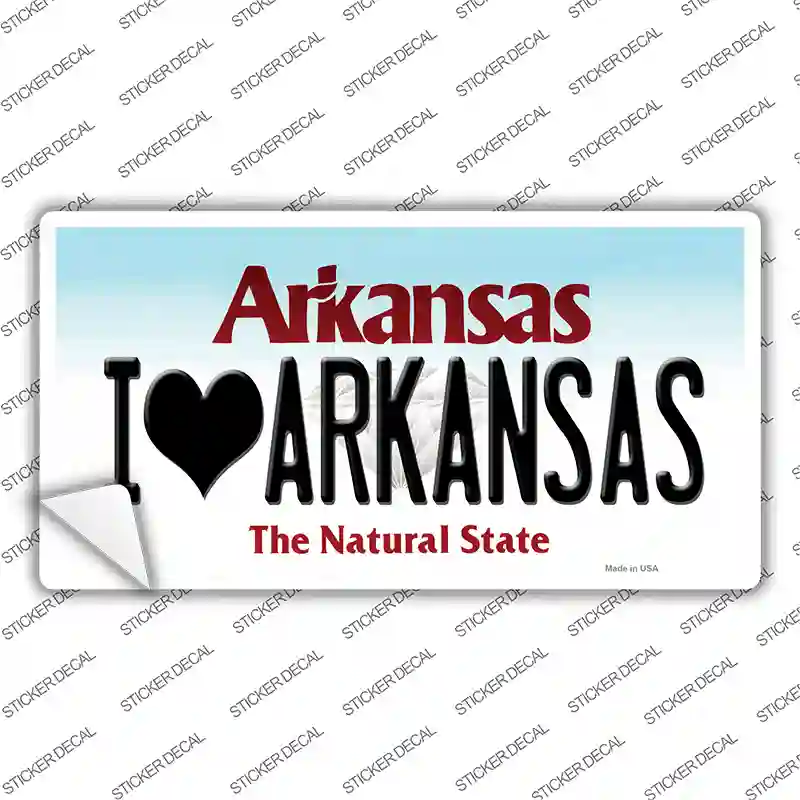 I Love Arkansas Novelty Sticker Decal Small