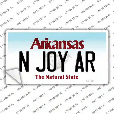 N Joy AR Arkansas Novelty Sticker Decal Small