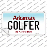 Golfer Arkansas Novelty Sticker Decal Small