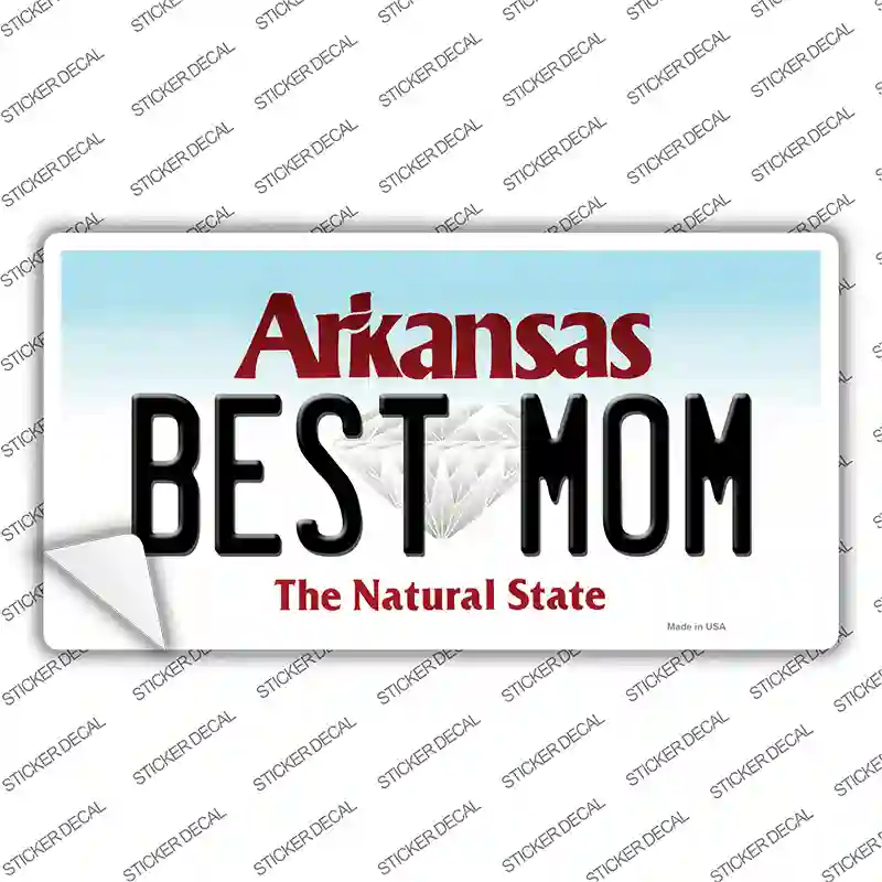 Best Mom Arkansas Novelty Sticker Decal Small