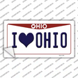 I Love Ohio Novelty Sticker Decal Small