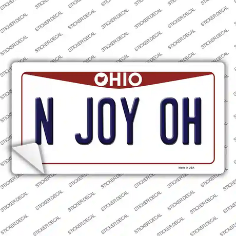 N Joy OH Ohio Novelty Sticker Decal Small