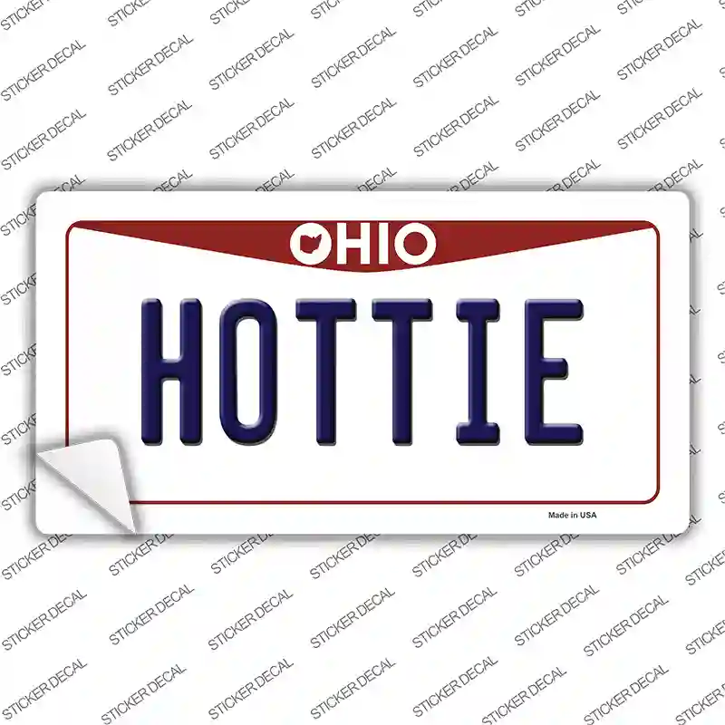 Hottie Ohio Novelty Sticker Decal Small