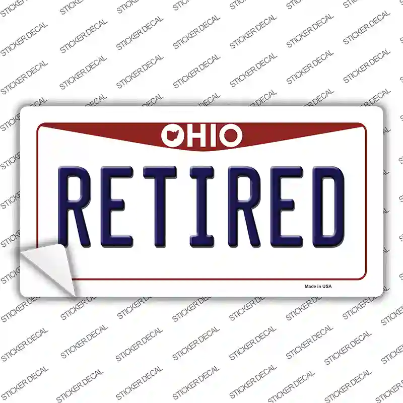 Retired Ohio Novelty Sticker Decal Small