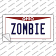 Zombie Ohio Novelty Sticker Decal Small