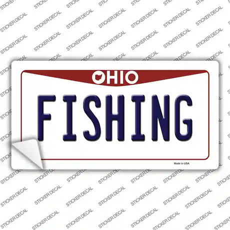 Fishing Ohio Novelty Sticker Decal Small