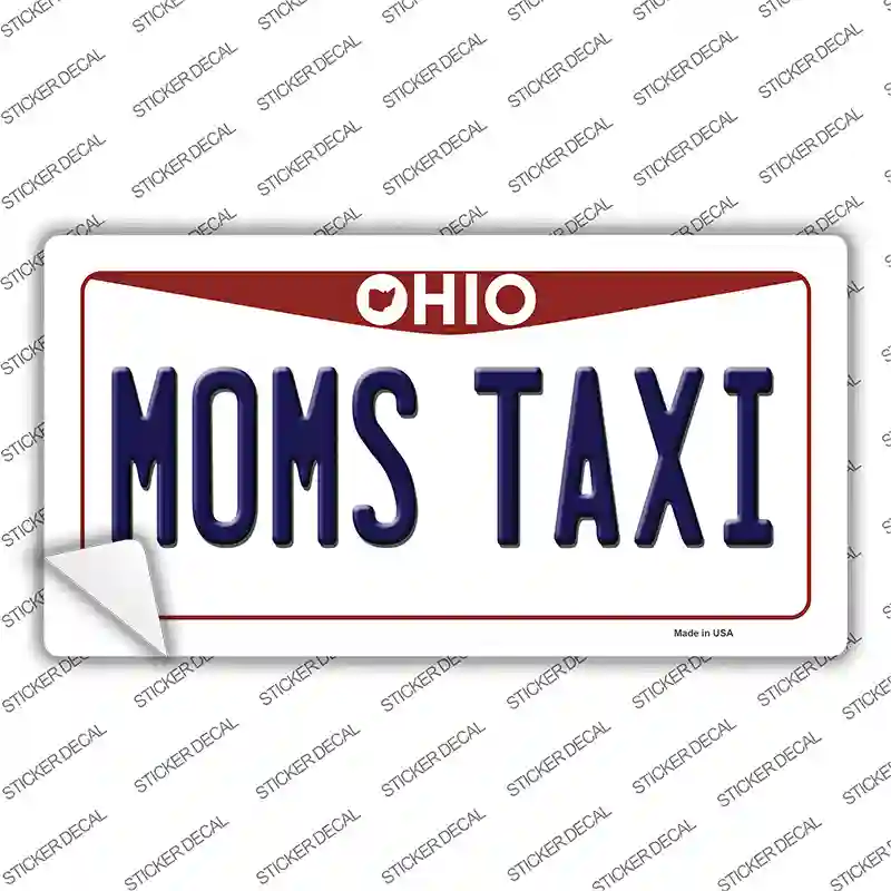 Moms Taxi Ohio Novelty Sticker Decal Small