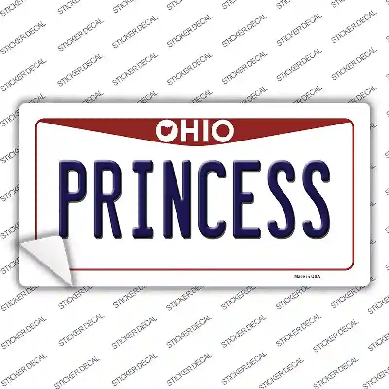 Princess Ohio Novelty Sticker Decal