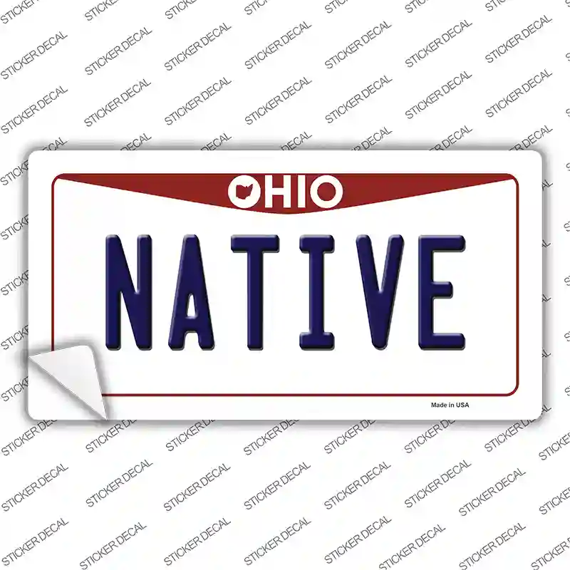 Native Ohio Novelty Sticker Decal Small