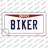 Biker Ohio Novelty Sticker Decal Small