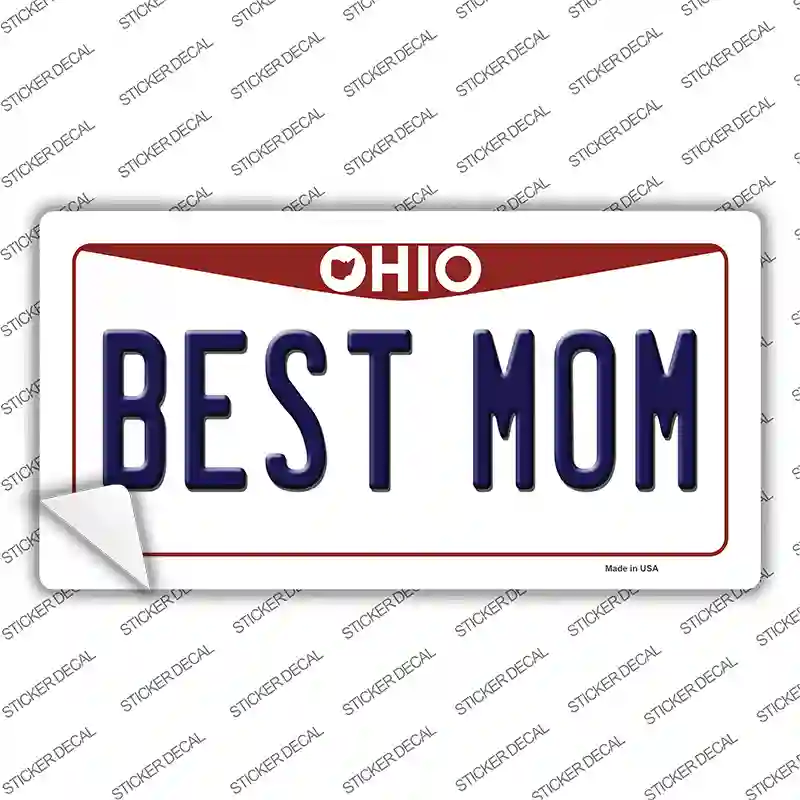 Best Mom Ohio Novelty Sticker Decal Small