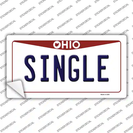 Single Ohio Novelty Sticker Decal Small