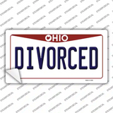 Divorced Ohio Novelty Sticker Decal Small