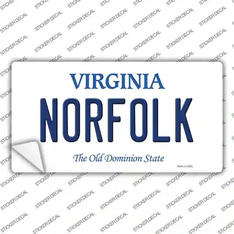 Norfolk Virginia Novelty Sticker Decal Small