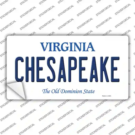 Chesapeake Virginia Novelty Sticker Decal Small