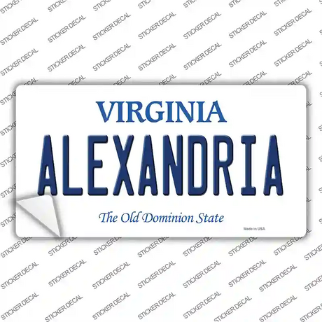 Alexandria Virginia Novelty Sticker Decal Small