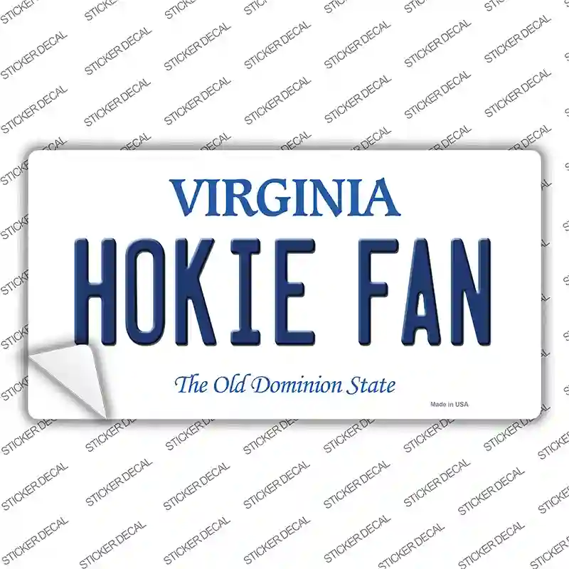 Hokie Fan Virginia Novelty Sticker Decal Small