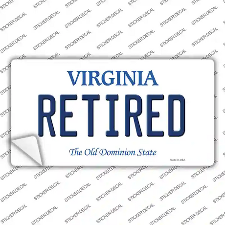 Retired Virginia Novelty Sticker Decal Small