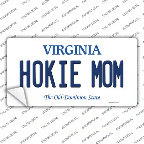 Hokie Mom Virginia Novelty Sticker Decal Small