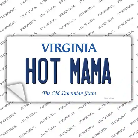 Hot Mama Virginia Novelty Sticker Decal Small