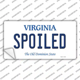 Spoiled Virginia Novelty Sticker Decal Small