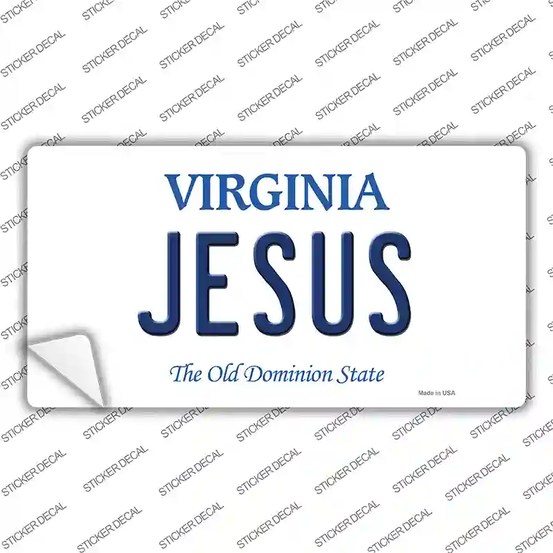 Jesus Virginia Novelty Sticker Decal Small