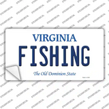 Fishing Virginia Novelty Sticker Decal Small