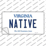 Native Virginia Novelty Sticker Decal Small