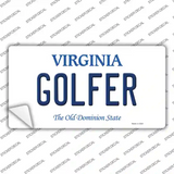 Golfer Virginia Novelty Sticker Decal Small