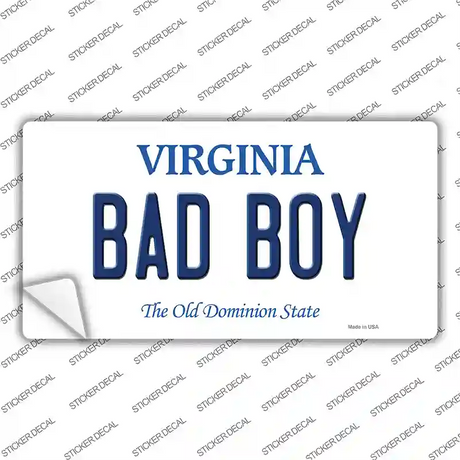 Bad Boy Virginia Novelty Sticker Decal Small