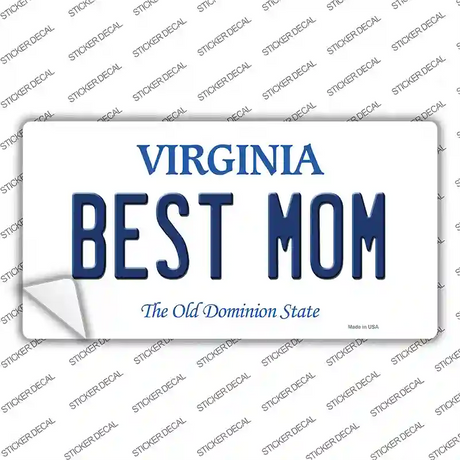 Best Mom Virginia Novelty Sticker Decal Small