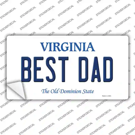 Best Dad Virginia Novelty Sticker Decal Small