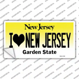 I Love New Jersey Novelty Sticker Decal Small