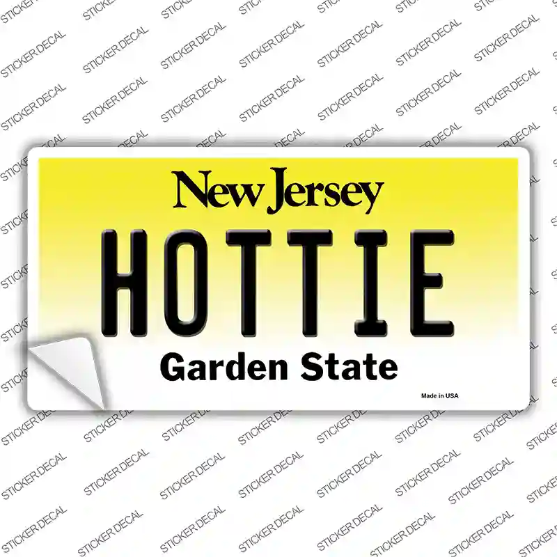 Hottie New Jersey Novelty Sticker Decal Small